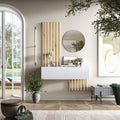 Recibidor moderno con panel y espejo + LED