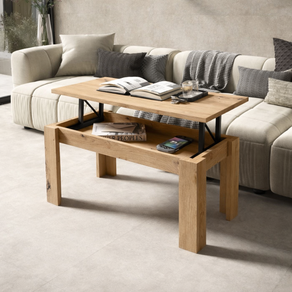 Mesa de madera ELEVABLE pata L